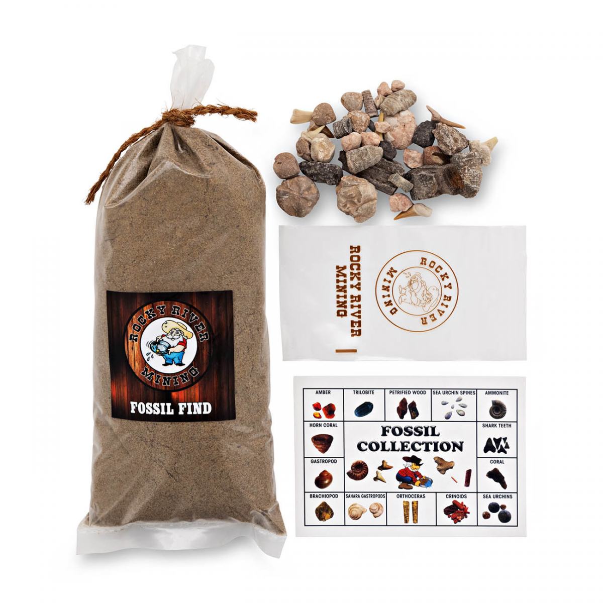 Fossil Bags Rocky River Mining Mobile Gemstone Panning Attraction